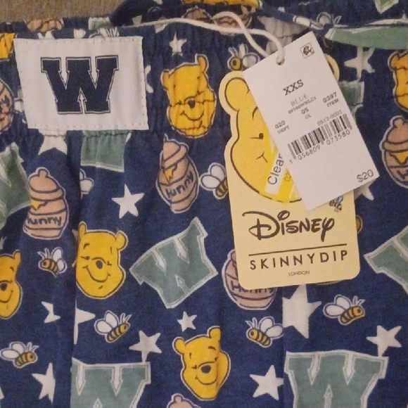 NWT Disney Blue Winnie the Pooh Lounge Pajama Pants Womens XXS - Picture 3 of 6